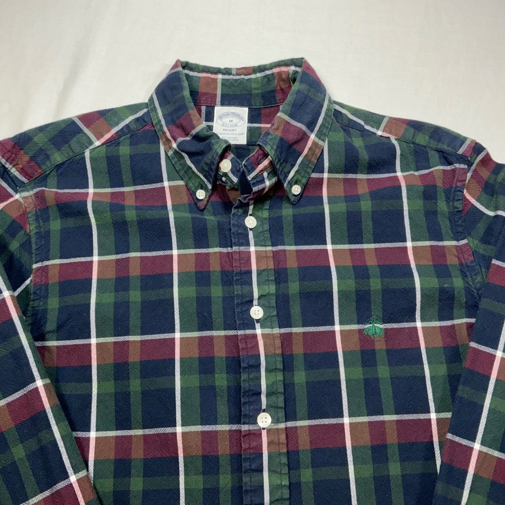 Brooks Brothers Mens Plaid Button Down Shirt Long‎ Sleeve Regent Fit - Picture 2 of 8